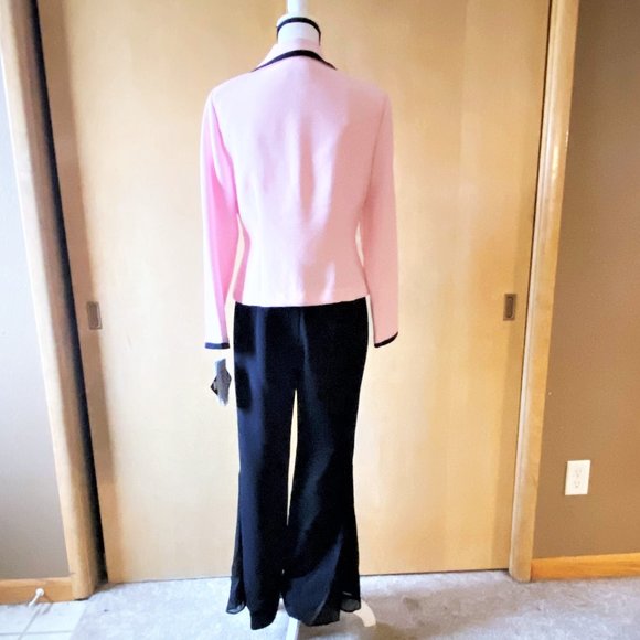 NWT Sz 10P K & Company Pink/Black Pantsuit Set - Picture 5 of 7